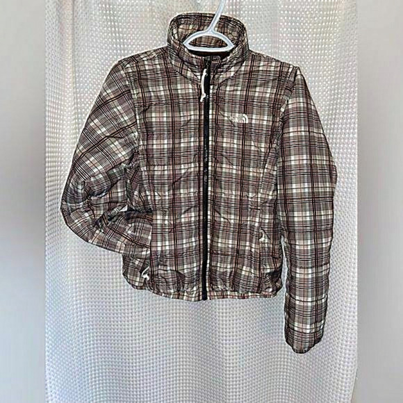 Women’s The North Face lightweight brown plaid Jacket size Small‎ - Picture 3 of 16
